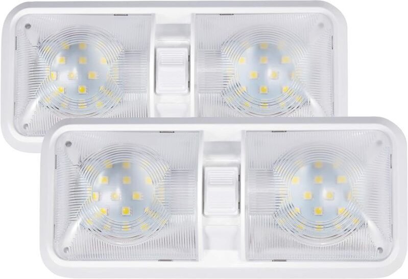 12-V-LED-Innenbeleuchtung, Deckenleuchte für Wohnmobile, 12 v, 3,5 w, led, natürliches weißes Licht, Doppellichter mit S...