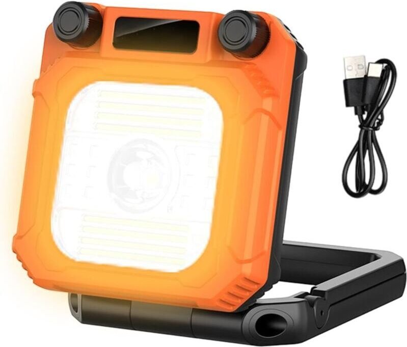 Vtizikl Lampes de camping Lampe magnétique rechargeable pliable avec écran LCD Lampes de camping rechargeables pour tent...