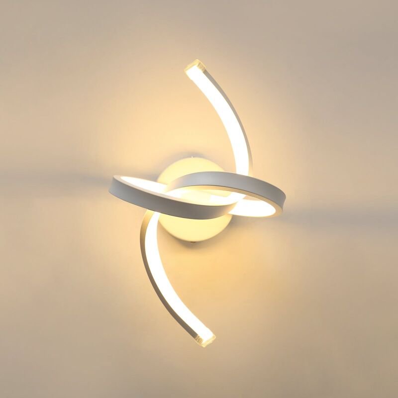 Goeco - led Wandleuchte für Innenbereich, 18W Moderne Led Wandleuchte Spiraldesign, 3000K Warmweiß led Wandleuchten für ...