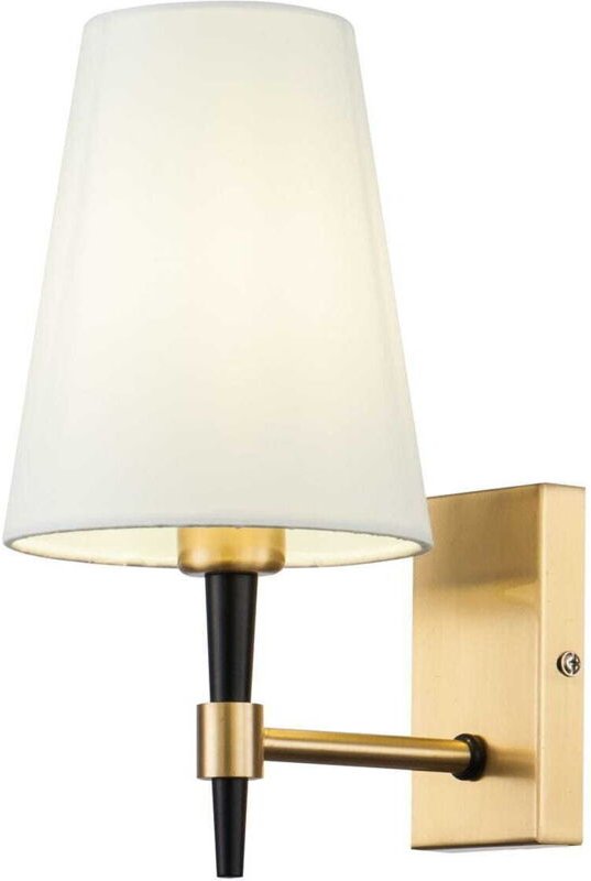 Wandlampe Wandleuchte Schlafzimmerlampe Wohnzimmerlampe Metall messing weiß E14