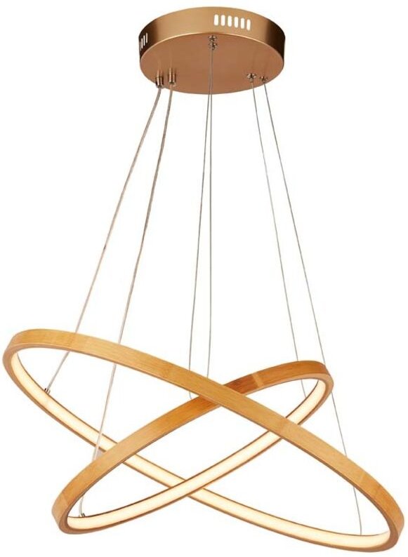 Hängelampe Pendelleuchte Esstischlampe Bambus LED Wohnzimmerlampe gold H 125 cm