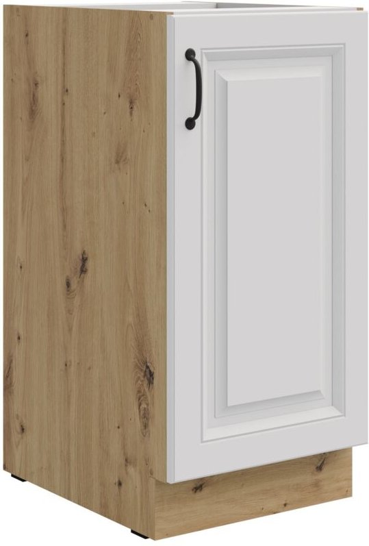 Unterschrank 40 cm Stilo Weiß + Eiche Artisan Küchenzeile Küchenblock Küche