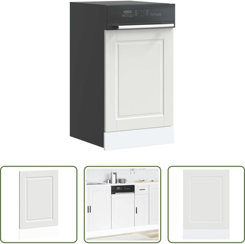 Holzwerkstoff - Geschirrspülerblende Porto Weiß 45x1,5x67 cm Holzwerkstoff