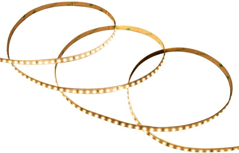 Efectoled - LED-Streifen 24V smd 120 LED/m 5m 10W/m 1000lm/m Breite 8mm Schnitt 5cm IP20 2700K Warmweiß