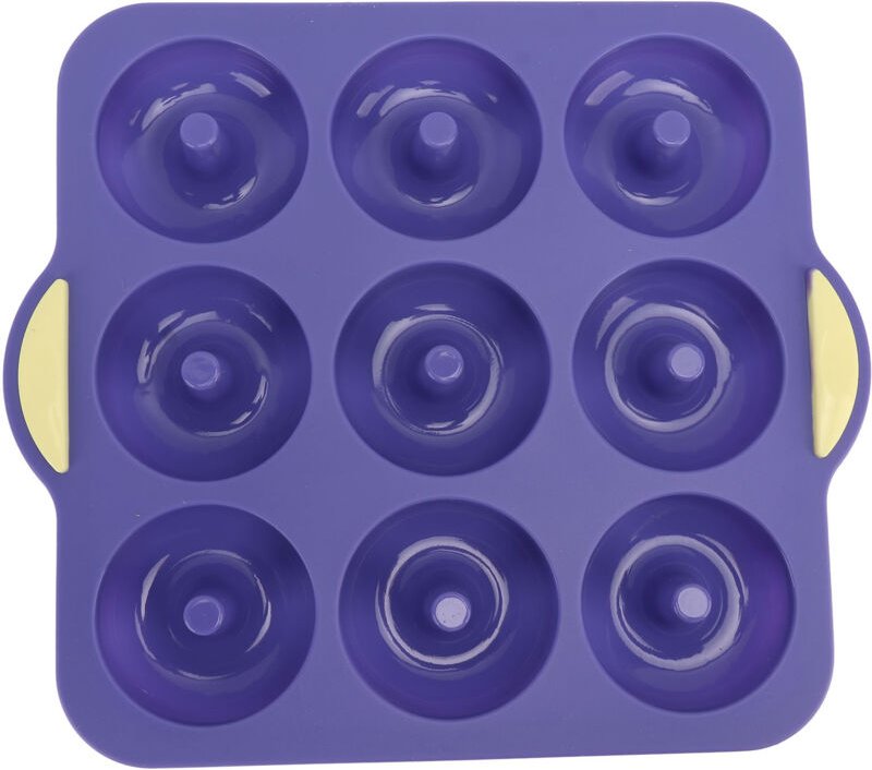 aqxreight Silikon-Donut-Formen-Set, antihaftbeschichtet, hitzebeständig, für Kuchen, Kekse, Bagels, Muffins (BLAU)