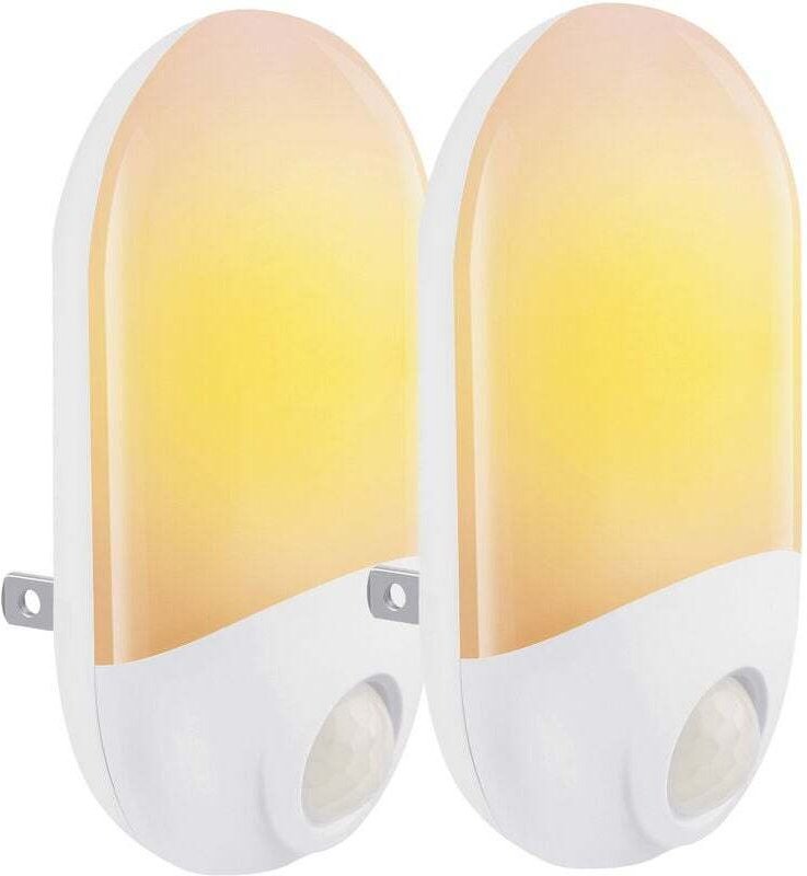 2 LED-Nachtlichter mit Bewegungssensor und Energiesparfunktion für Kinderzimmer (Warmweiß)