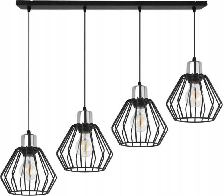 Hängelampe, Deckenleuchter, Drahtschirm, LED