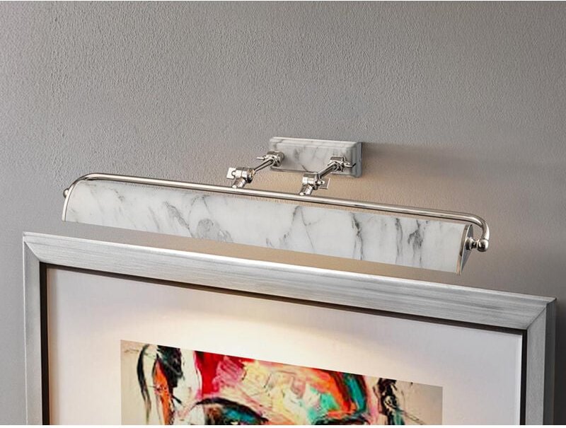 Meinewunschleuchte - Große led Bilderleuchte in Marmoroptik, verstellbar, Breite 70cm