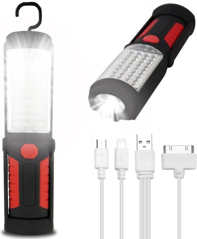 LED-Lampe, wiederaufladbare LED-Arbeitsleuchte mit magnetischer LED-Taschenlampe1Stk