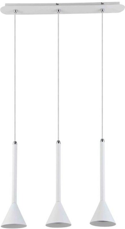 Anela wh - Moderne hängende Pendelleuchte White 3 Light mit weißer Schatten-LED, GU10 - Italux