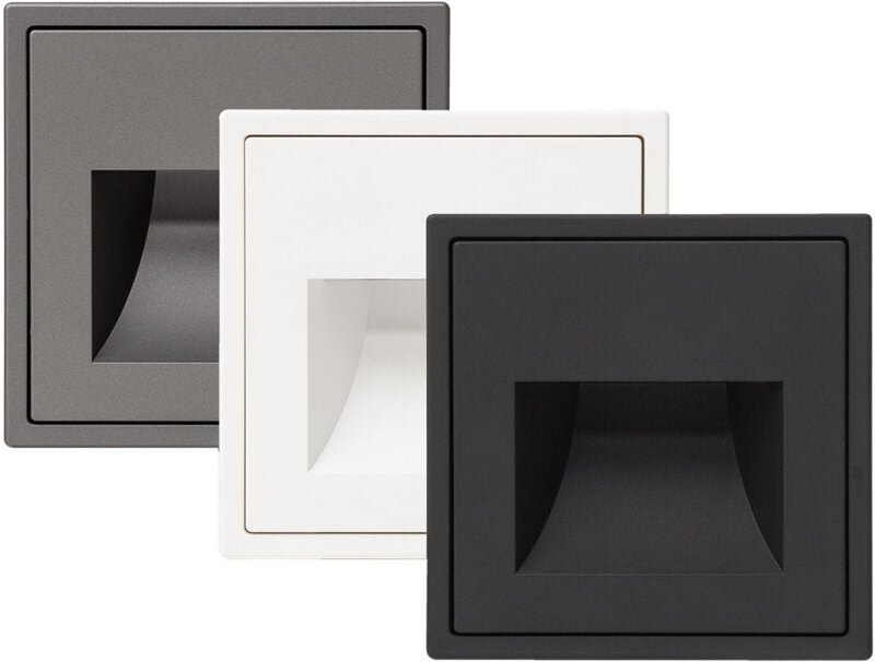 LED Leuchte 1W Einbau / Wand Luxe 990 für Universalgehäuse 3000K Schwarz Warmweiß