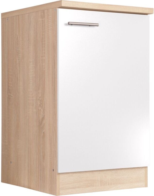Spülenunterschrank Küchenschrank 50 cm Eiche Sägerau Weiß Merle Respekta