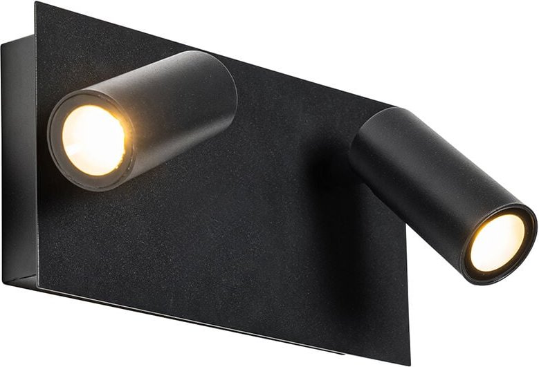 Moderne Außenwandleuchte schwarz inkl. led 2-flammig IP54 - Simon