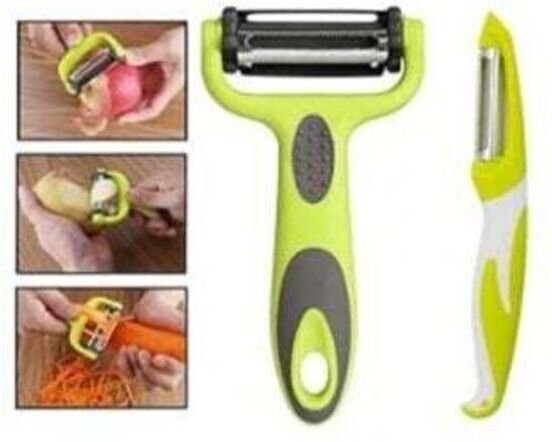 Gemüseschäler, 2-teiliger Gemüseschäler, Multifunktionsschäler, Gemüseschäler, Gemüseschäler, gerader Schäler, Spaghetti...