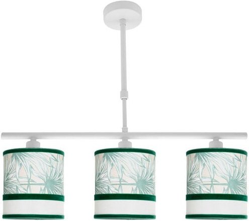 Caledonia lampe 3xe14 weiss/grün regx55x14cm