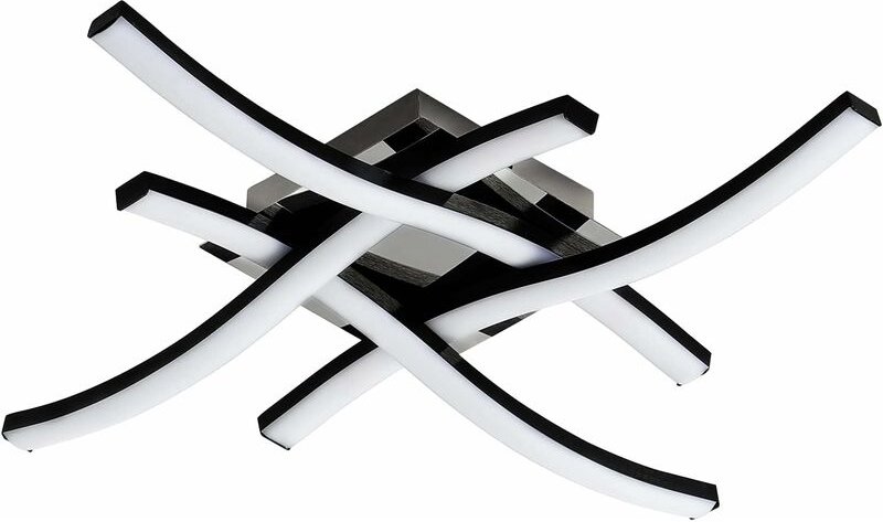 COMELY LED-Deckenleuchte mit kreativem Design, 4 Lampen, Kreuzwellenform, IP20, Durchmesser 36CM, für Wohnzimmer, Schlaf...