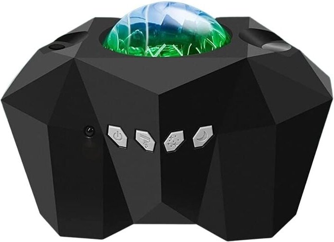 Sternenhimmelprojektor, led, große Abdeckung, mehrere Farben, drei Modi, Kunststoffmaterial, schwarz