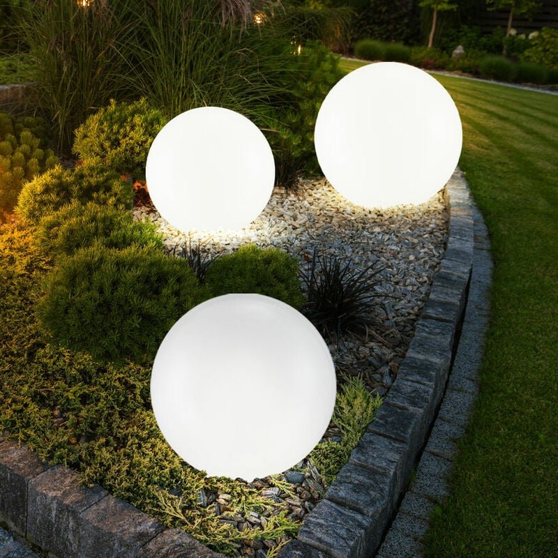 Led Solarleuchten Stecklampe Erdspieß Akku Gartendeko Außenleuchten Kugel , Kunststoff silber, led warmweiß, d 25, 20, 1...