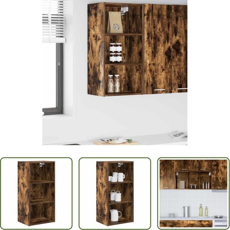 vidaXL Küchenorganisation - Hängeschrank Geräucherte Eiche 40 x 29,5 x 80 cm Holzwerkstoff