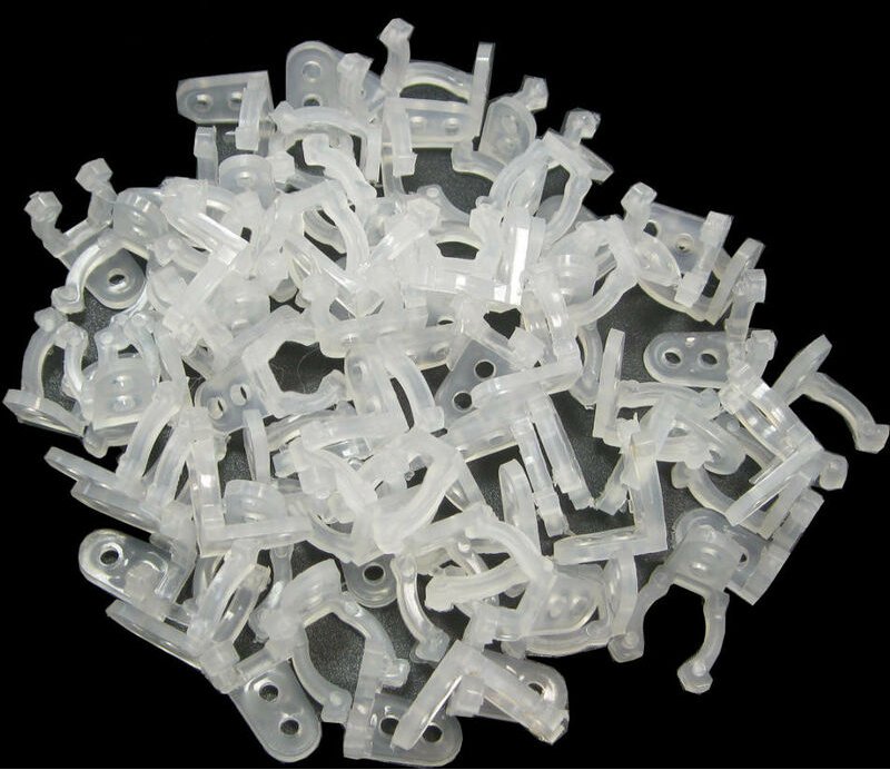 Trade-shop - 200x Set Angebot Wandhalterung Halterung Befestigungs Clips für led Schlauch Lichtschlauch Lichterkette 10m...