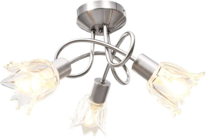 Deckenleuchte Glas-Lampenschirme für 3 E14 Glühlampen Vidaxl