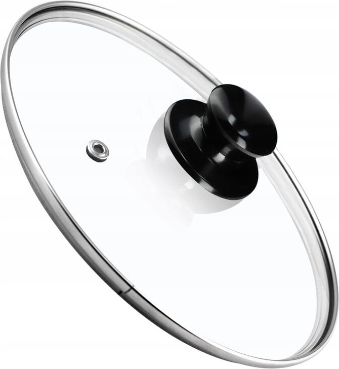 Thumbnail - Kadax - Topfdeckel, Universaldeckel aus Glas mit glänzend schwarz griff, 28 cm