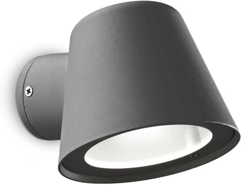 Ideal Lux - Gas - 1 Licht Außenwandleuchte Anthrazit IP43, GU10