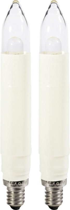 Konstsmide - led Birne Schaftkerze warmweiß 2er Blister Lichterketten