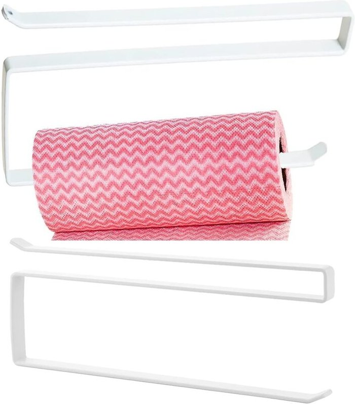 Küchenhandtuchhalter aus Metall für Küche und Loft, weiß, kein Bohren erforderlich