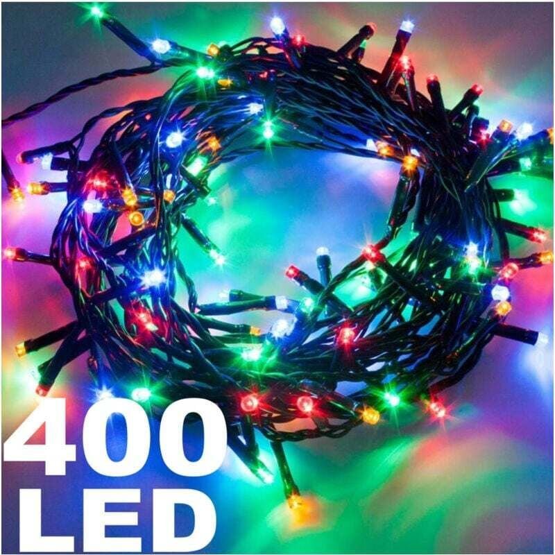 Thumbnail - 400 LED-Lichterkette mit mehrfarbigen Glühwürmchen, 8-Funktions-Controller, für den Innenbereich - Ymyny