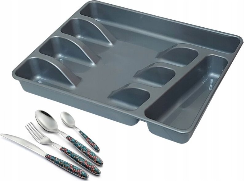 Bentom Besteckschubladeneinsatz 26 x 32 grau