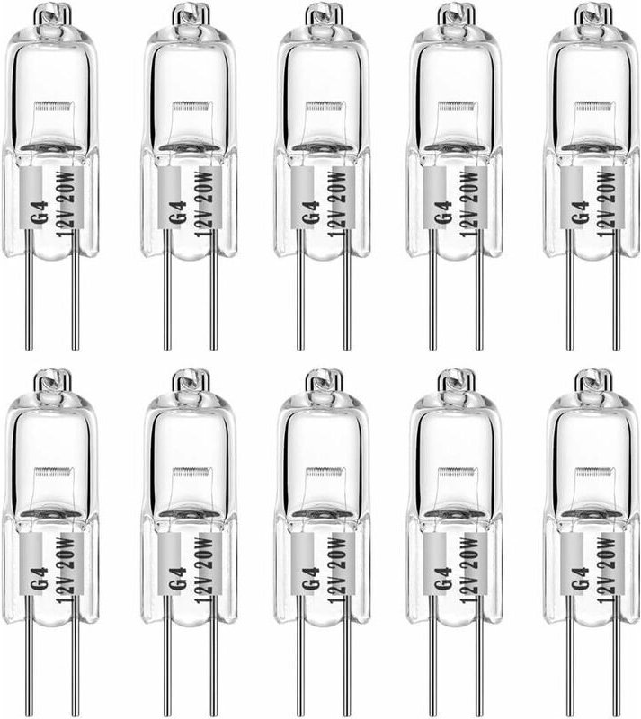 G4-Halogenlampen, 20 W, 12 V, T3 JC, 2-poliger Typ, Ersatz für Unterschrankbeleuchtung, Puck-Licht, Schienenbeleuchtung,...