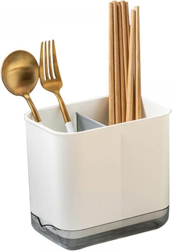 Besteckhalter für Messer, Gabeln und Löffel, Küchen- und Badezimmer-Besteckorganizer, Aufbewahrungsbox aus PP-Kunststoff