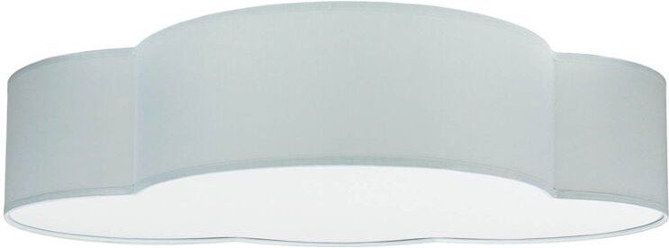 Licht-erlebnisse - Kinderlampe Decke Wolke Grau 4x E27 Stoff Magnetschirm 62 cm Deckenleuchte