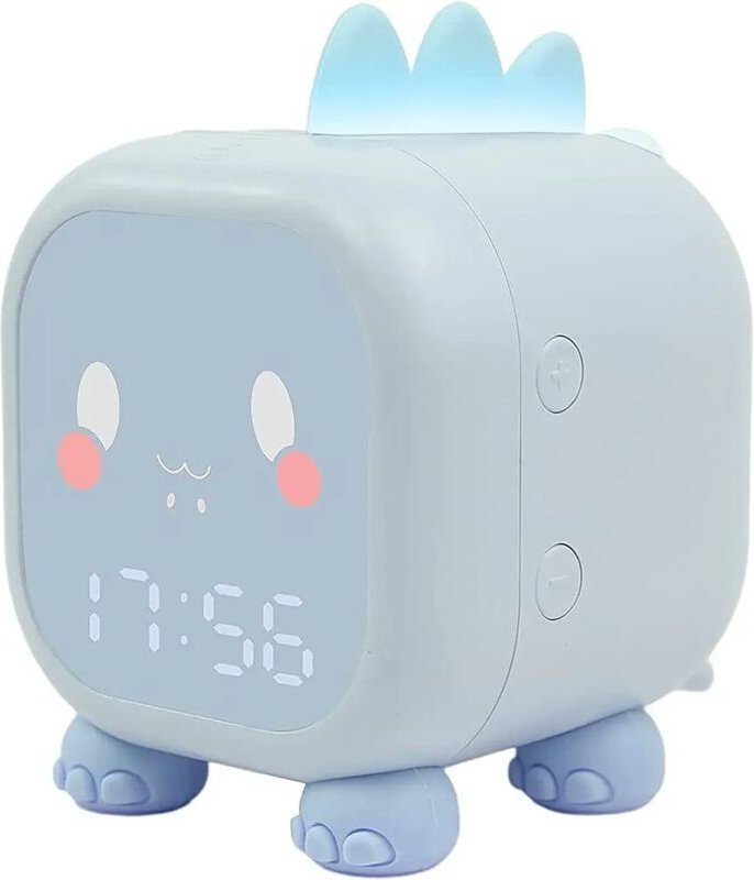 Niedlicher Kinderwecker, multifunktionales, verstellbares Nachtlicht mit Countdown-Timer, Schlummerfunktion, wiederaufla...