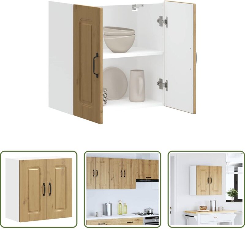 Küchenmöbel - Küchen-Hängeschrank Kalmar Artisan-Eiche Holzwerkstoff