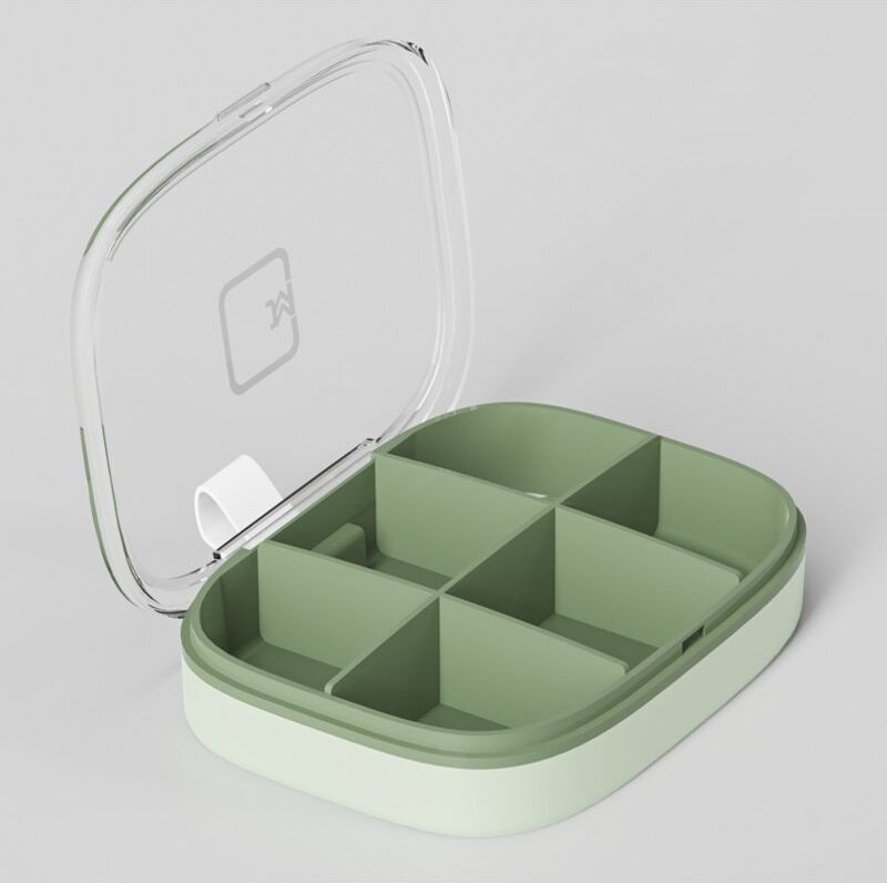 Pillendose mit transparentem Fächersystem, tragbare Pillendose, Medikamententransportbox, Medikamentenaufbewahrungsbox, ...