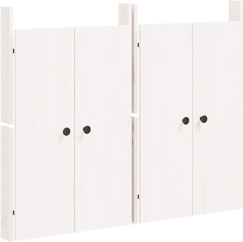 Türen für Outdoor-Küche 2 Stk. Weiß 50x9x82cm Massivholz Kiefer Vidaxl