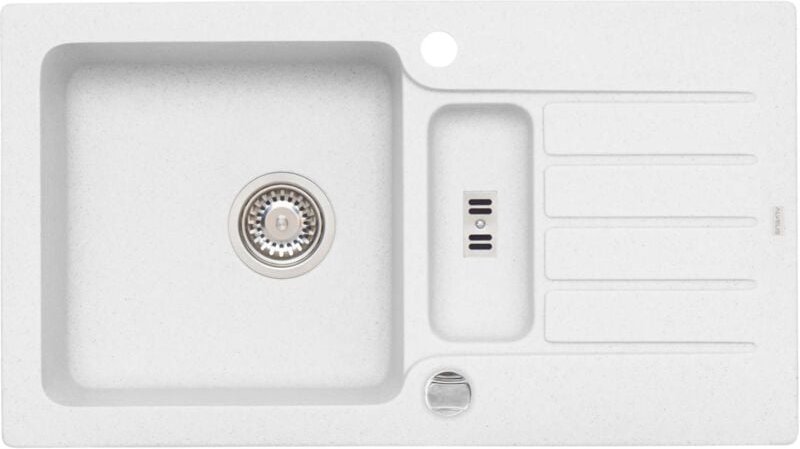 Niagara - Granit-Spüle 78x44 cm,, mit Ablaufsystembedienung, arctic 1100890 - Alveus