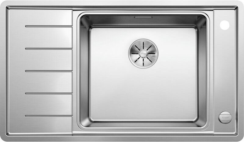 Blanco Andano - Spülbecken, 86x50 cm, mit Exzenterbedienung und Tasse, Edelstahl 523001