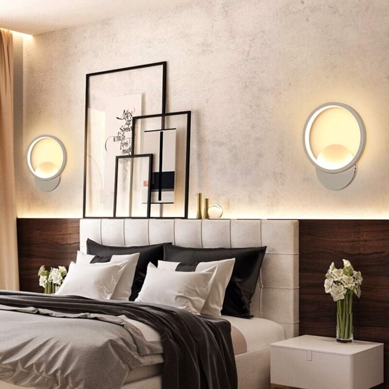 13W Runde LED-Wandleuchte für den Innenbereich, Warmweiß 3000K, Modern für Schlafzimmer, Wohnzimmer, Treppenhaus, Flur, ...