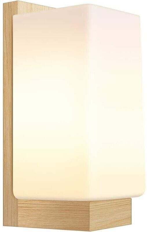 Wandleuchte, skandinavische Wandleuchte aus Holz, einfacher Stil für Nachttisch, Wohnzimmer, Treppe, Flur