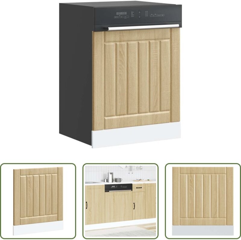 vidaXL Holzwerkstoff - Geschirrspülerblende Lucca Sonoma-Eiche Holzwerkstoff