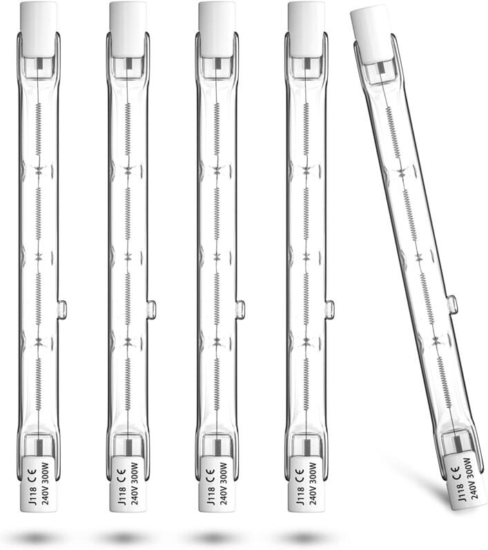 Beijiyi - R7s 300 w Halogenlampe 118 mm – lineares Halogen-Flutlicht, warmweiß 2800 k, für Sicherheitslampen, Landschaft...