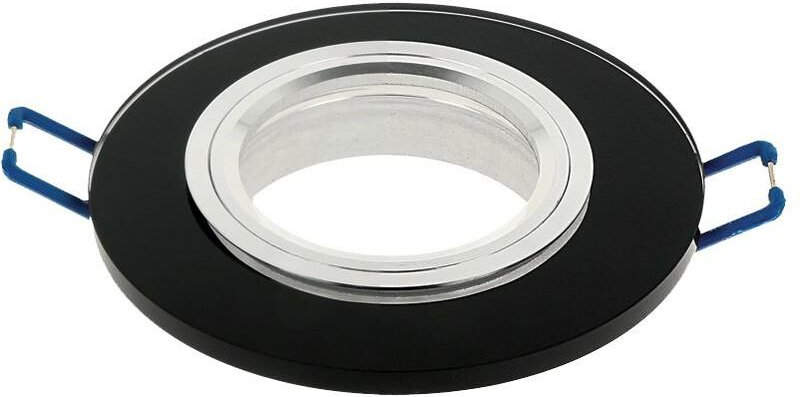 Led Line - Einbaustrahler GU10 Einbaurahmen Glas Ultra Flach (10mm) Einbauleuchte Ø75mm Bohrloch inkl. GU10 Fassung für ...