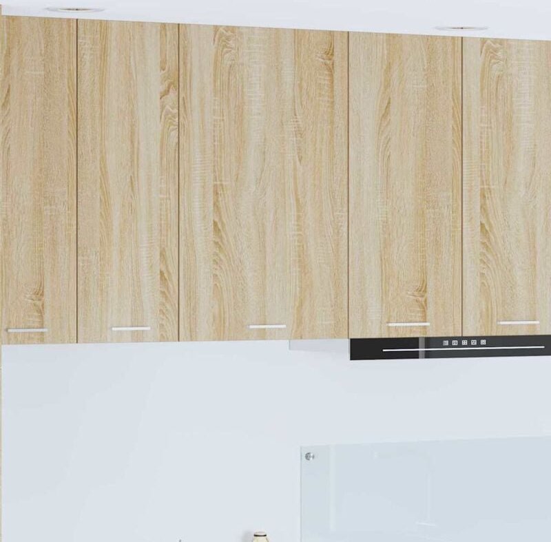 Hängeschrank mit Tür Riga Sonoma-Eiche und Weiß 50 x 31 x 80 cm vidaXL