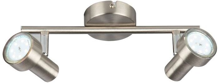 Thumbnail - LED Deckenleuchte Spotleuchte 2xGU10 schwenkbar 3000K 12W Matt-Nickel Briloner