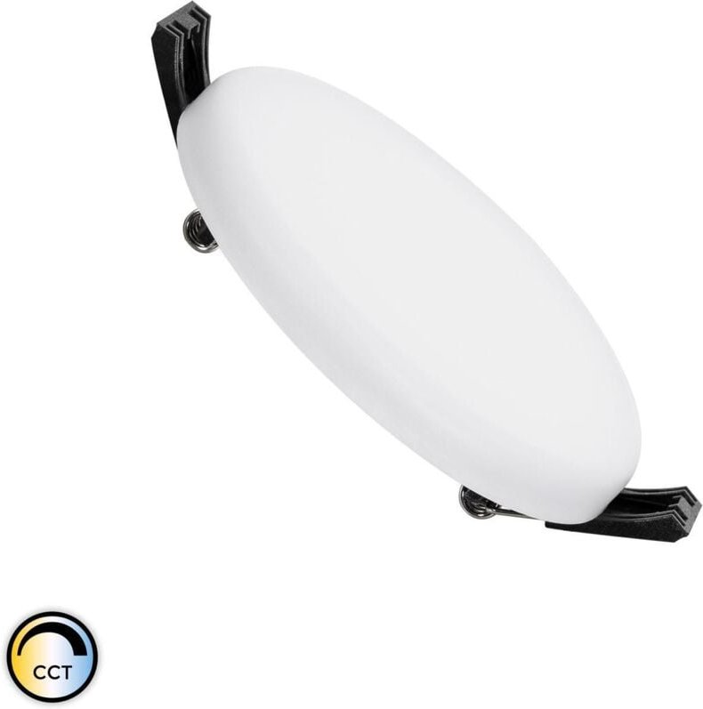 Efectoled - led Einbaustrahler flach 8W Wählbar cct Rund Slim (UGR19) Ausschnitt ø 75 mm IP54 Wählbar (Warm-Neutral-Kalt...