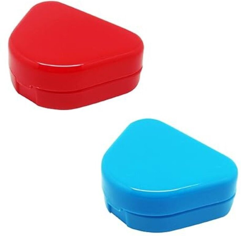 BEBUSINGOTO 2er-Pack Retainer-Box, Retainer-Behälter mit Belüftungslöchern, kieferorthopädische Retainer-Box für Zahners...