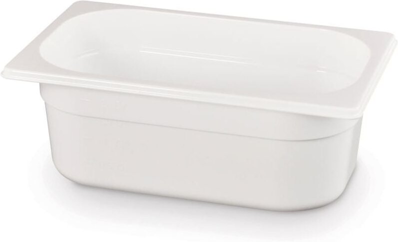 HENDI Gastronorm-Behälter 1/4, GN 1/4, 1,8L, Weiß, 265x162x(H)65mm